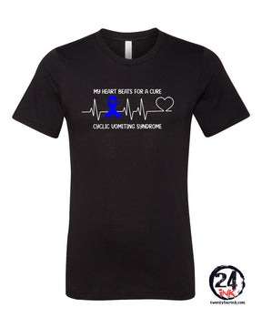 Cyclic Vomiting Syndrome Heartbeat Awareness T- Shirt