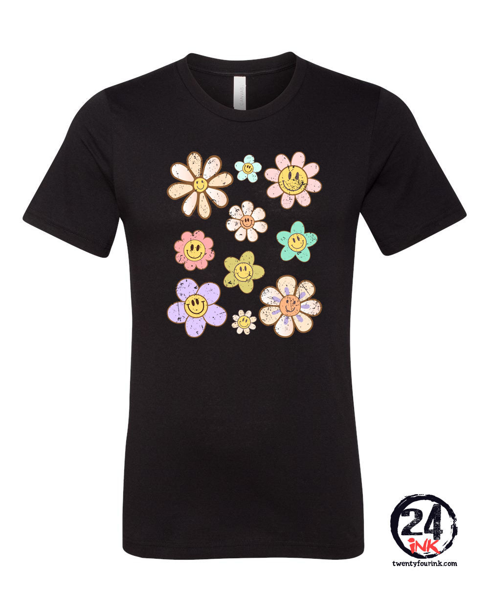 Distressed Happy Daisy Flowers T-Shirt