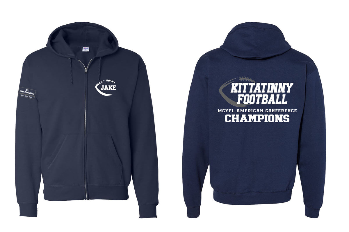 Kittatinny Football Champs Zip up Sweatshirt