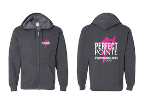 Perfect Pointe Design 6 Zip up Sweatshirt