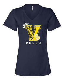 Big V Cheer Bow V-neck T-shirt