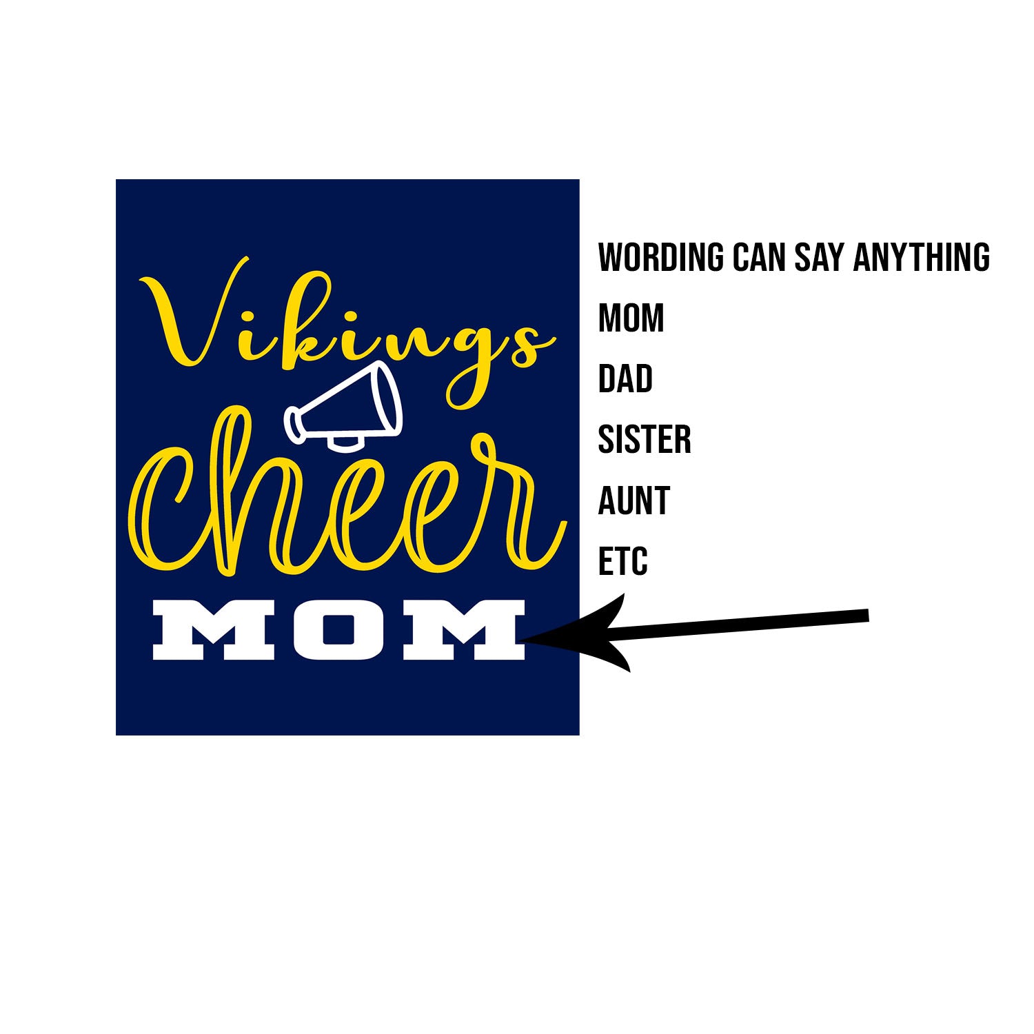 Vikings Cheer Design 4 Crop Top