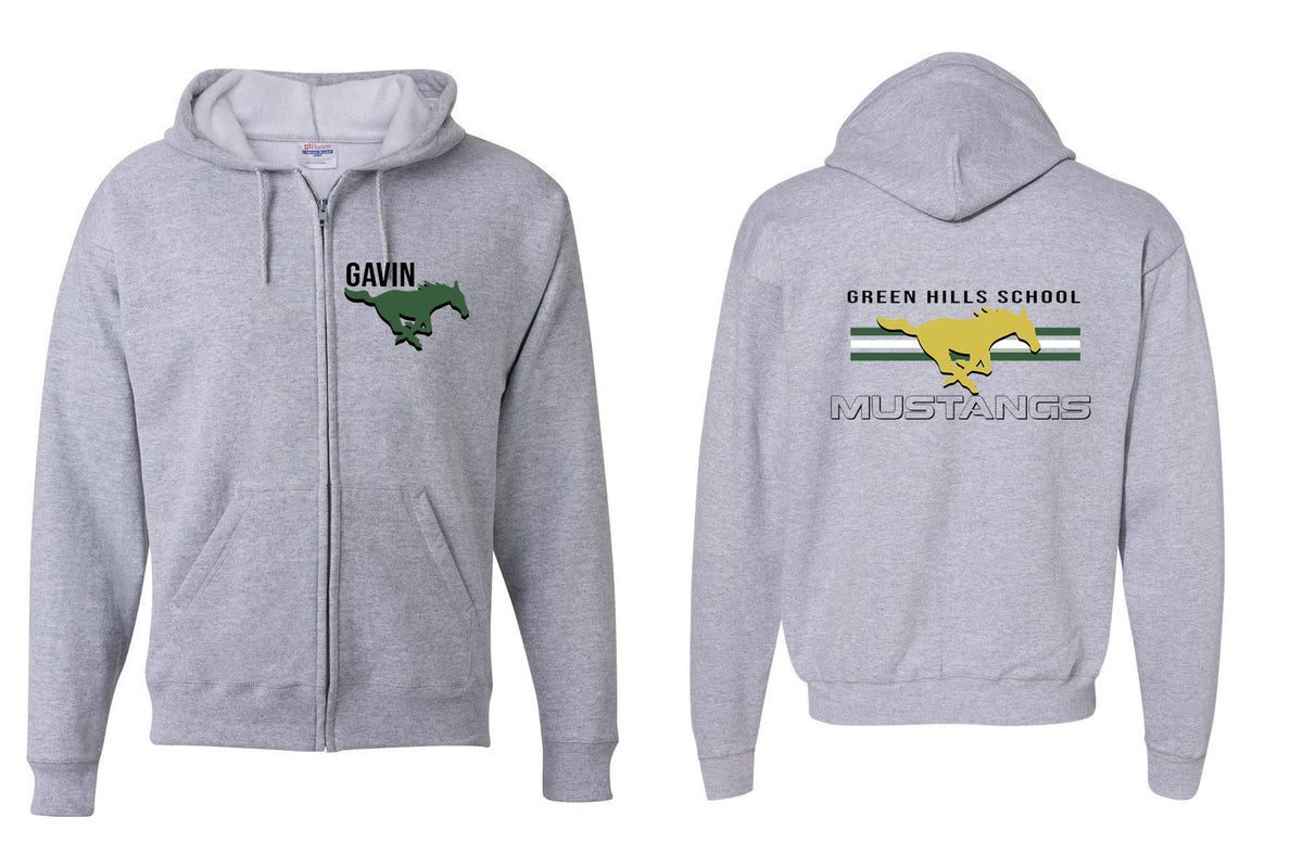 Green Hills design 3 Zip up Sweatshirt