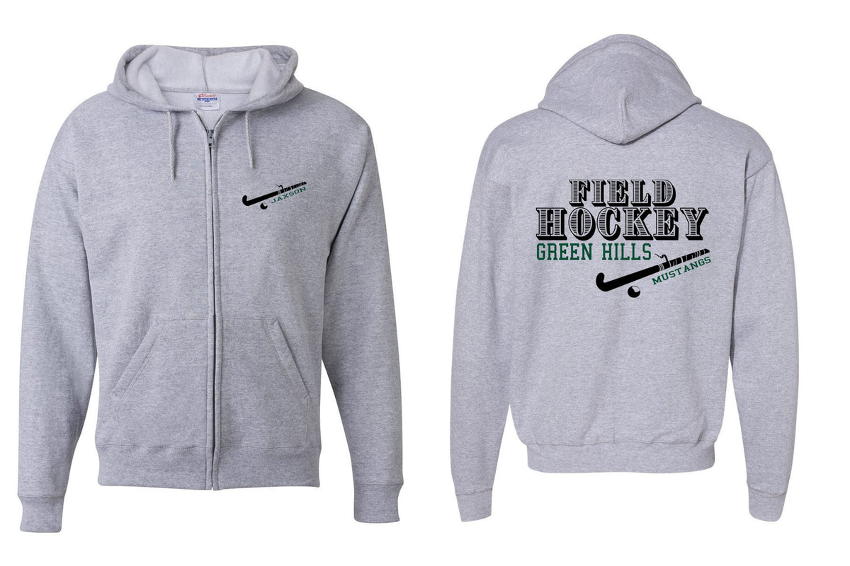 Green Hills Field Hockey design 1 Zip up Sweatshirt