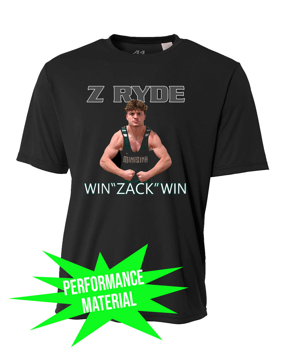 Z Ryde Win Performance Material T-Shirt