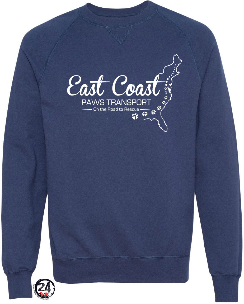 East Coast Paws Transport non hooded sweatshirt