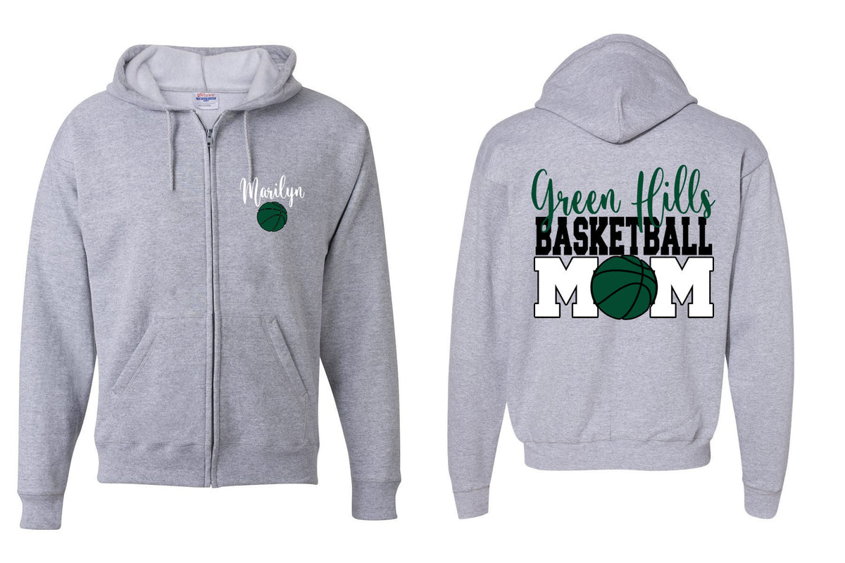 Green Hills Basketball design 1 Zip up Sweatshirt