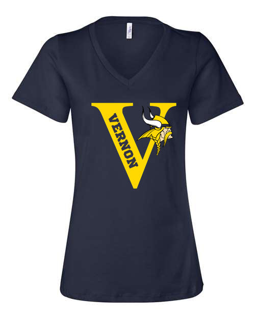 Vernon Vikings V,  V-neck T-Shirt