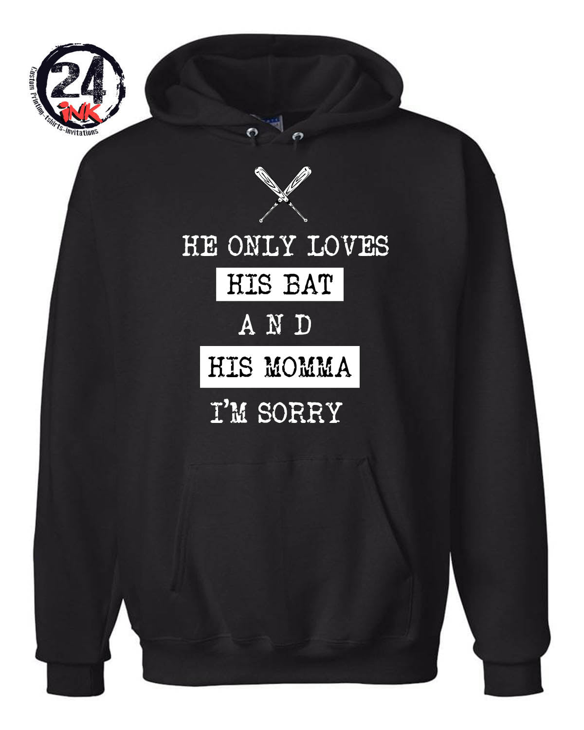 Bat and momma Hooded Sweatshirt