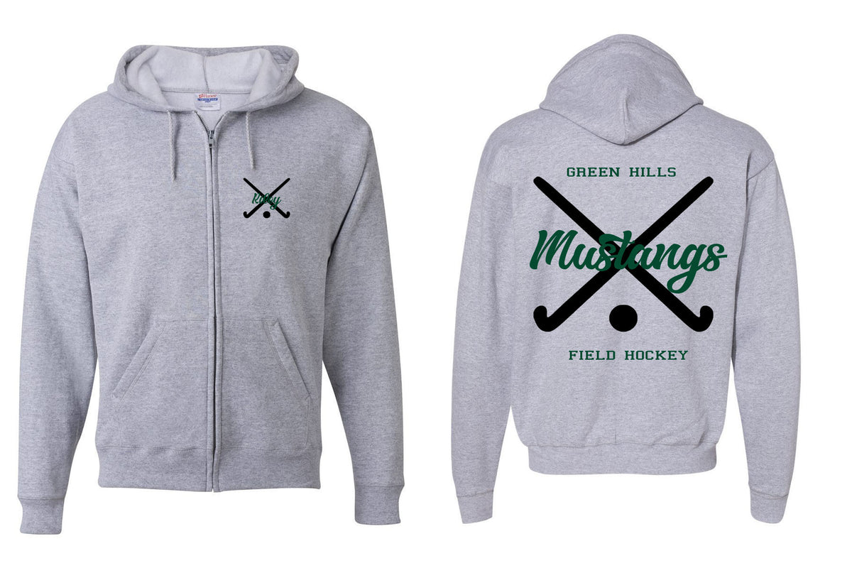 Green Hills Field Hockey design 2 Zip up Sweatshirt