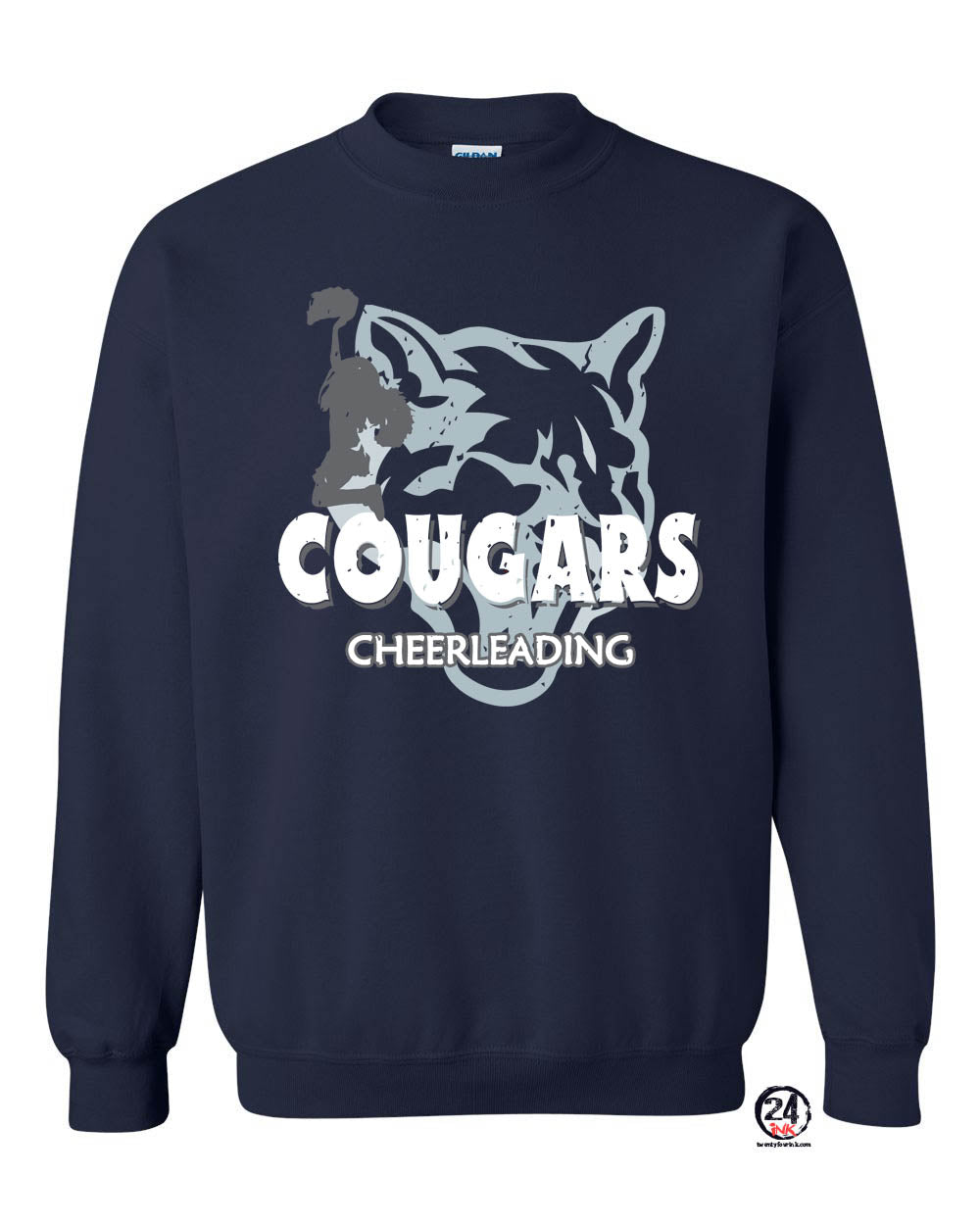 Cougars Cheerleading non hooded sweatshirt