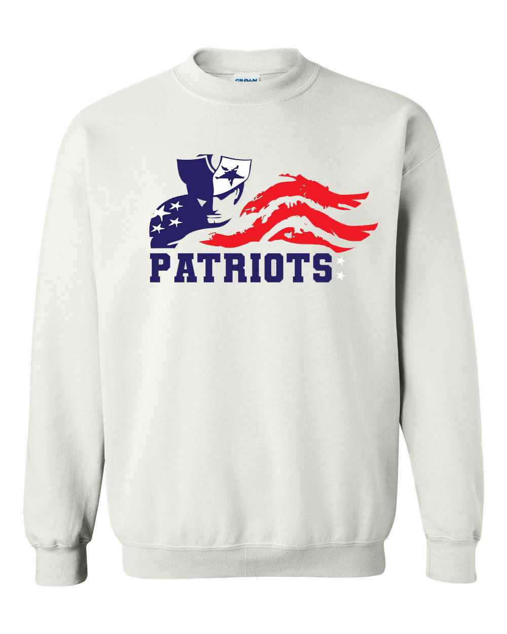 Distressed Patriot Logo non hooded sweatshirt