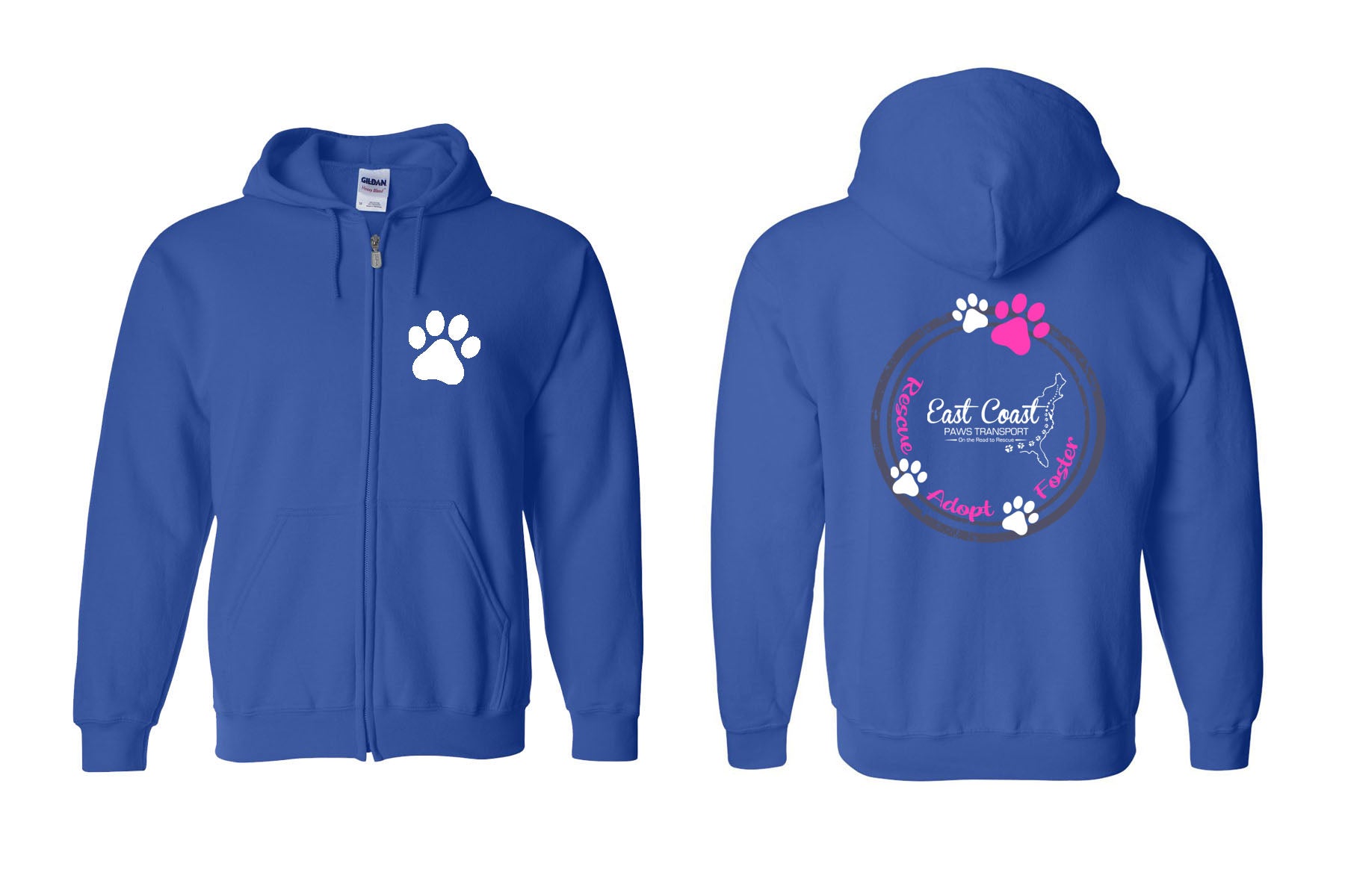 Foster Rescue Adopt Zip up Sweatshirt