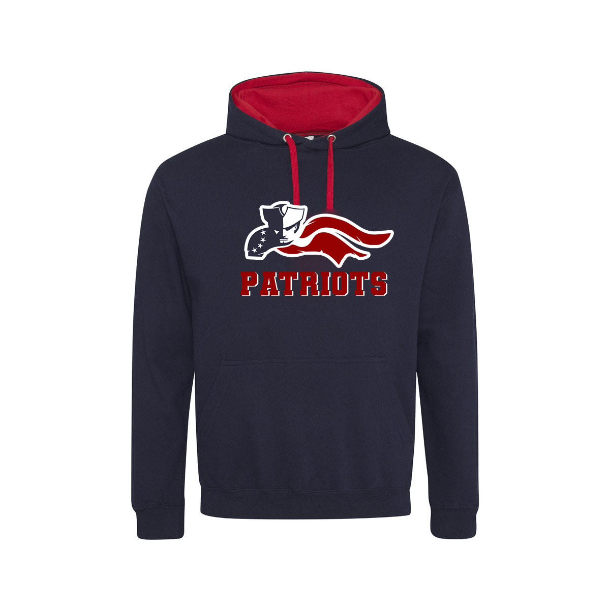 Patriots Logo Hooded Sweatshirt Red Hood