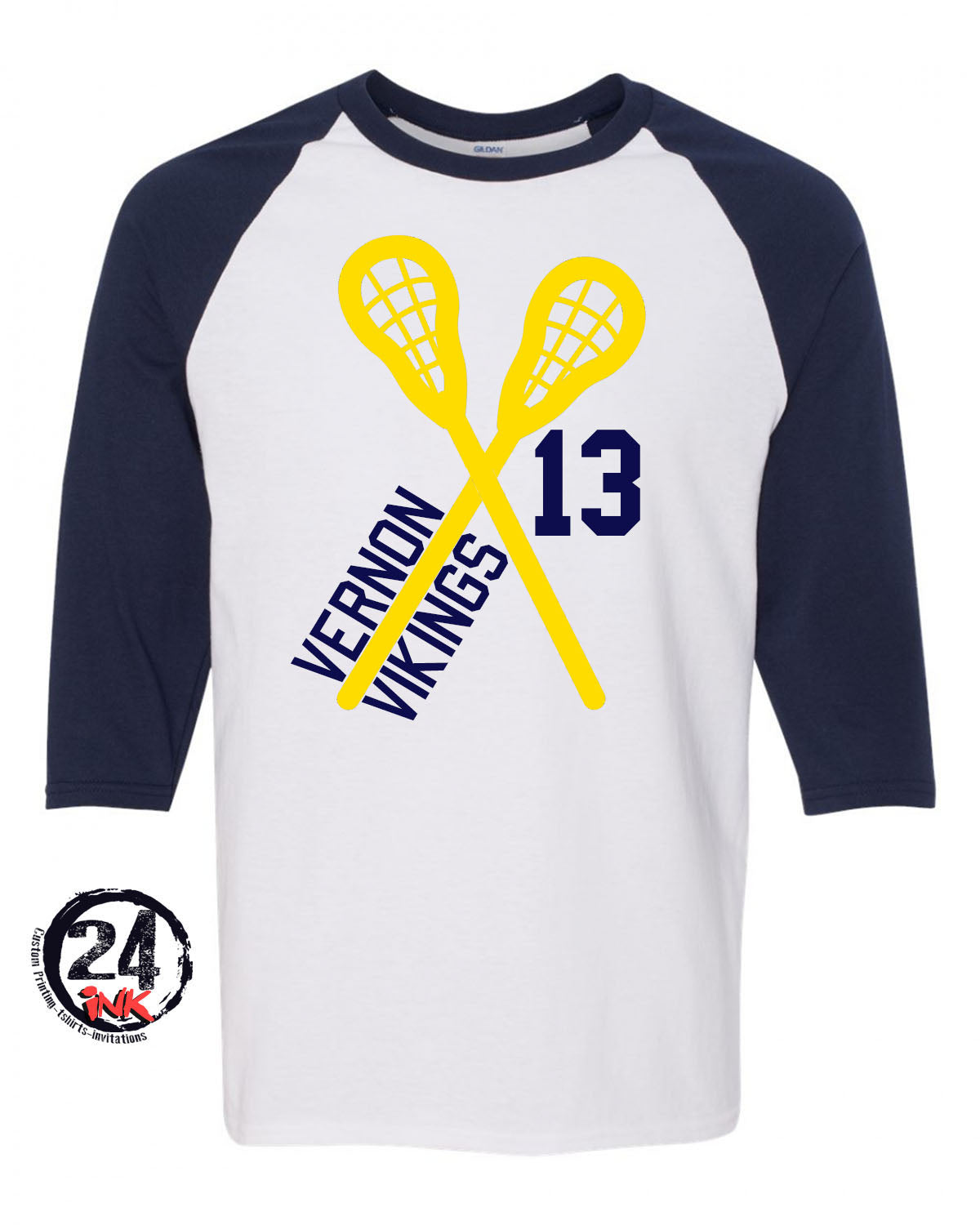 Lacrosse Sticks raglan shirt