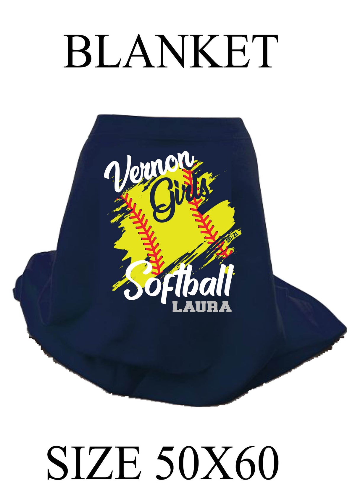 Vernon Girls Softball Blanket