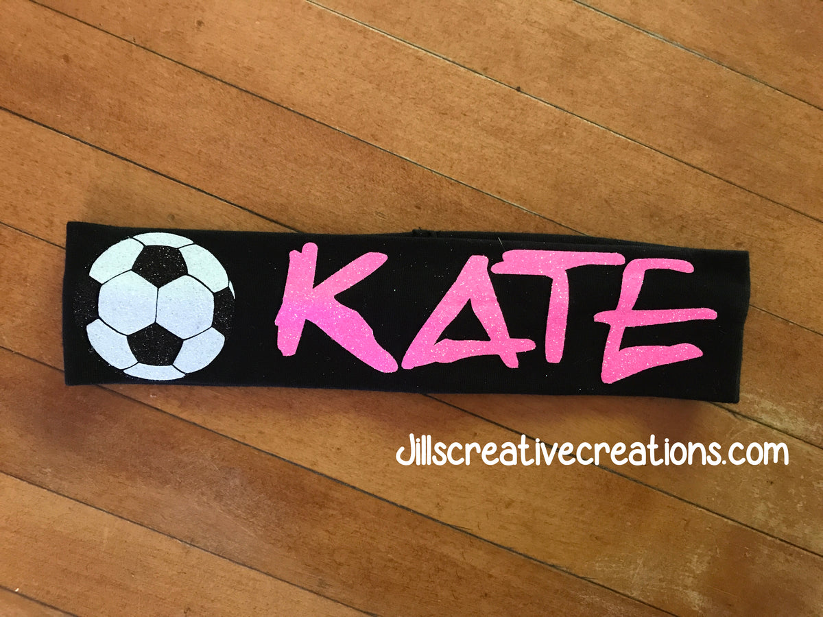 Glitter Personalized Soccer Headband