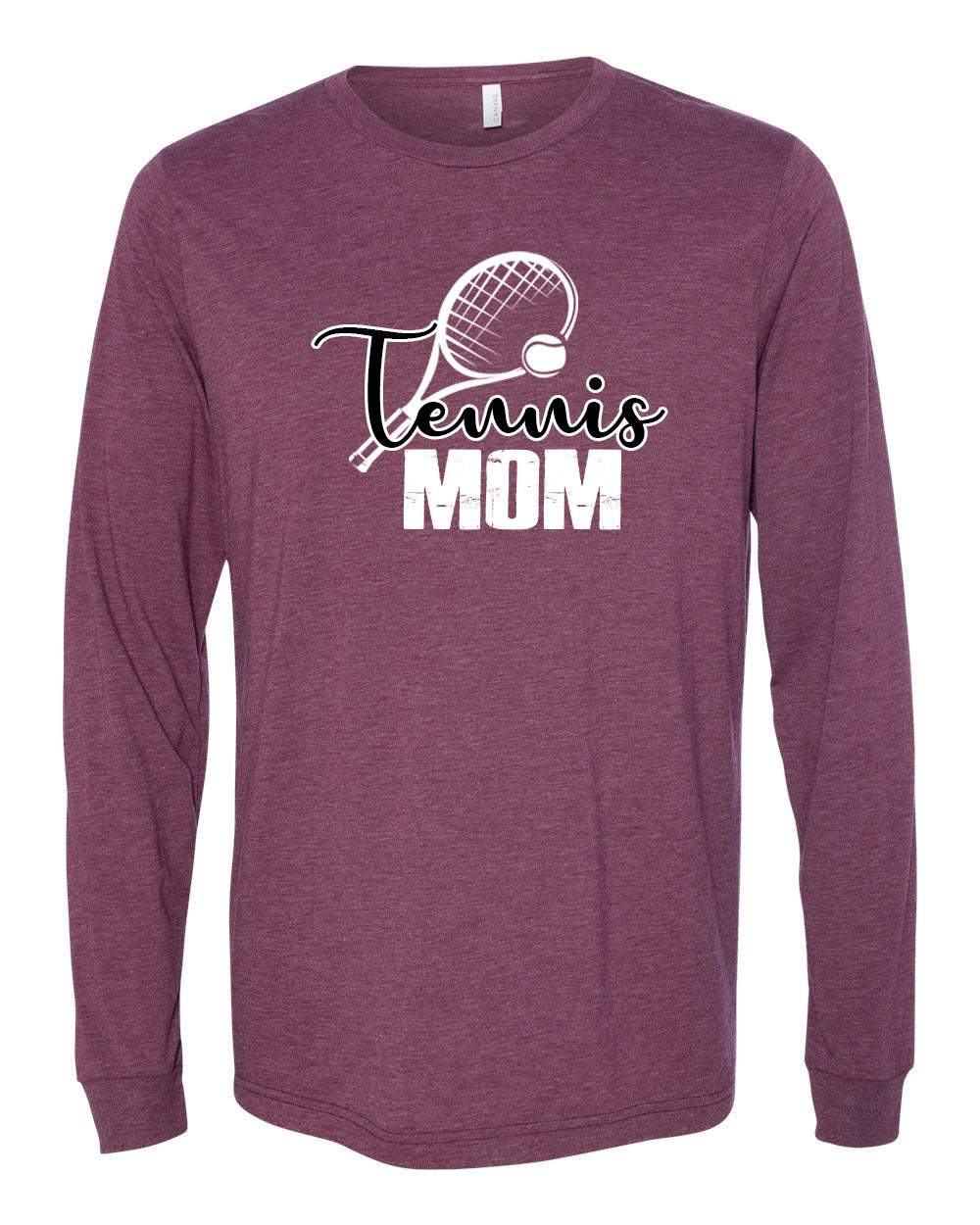 Newton Tennis Mom Long Sleeve Shirt, Maroon