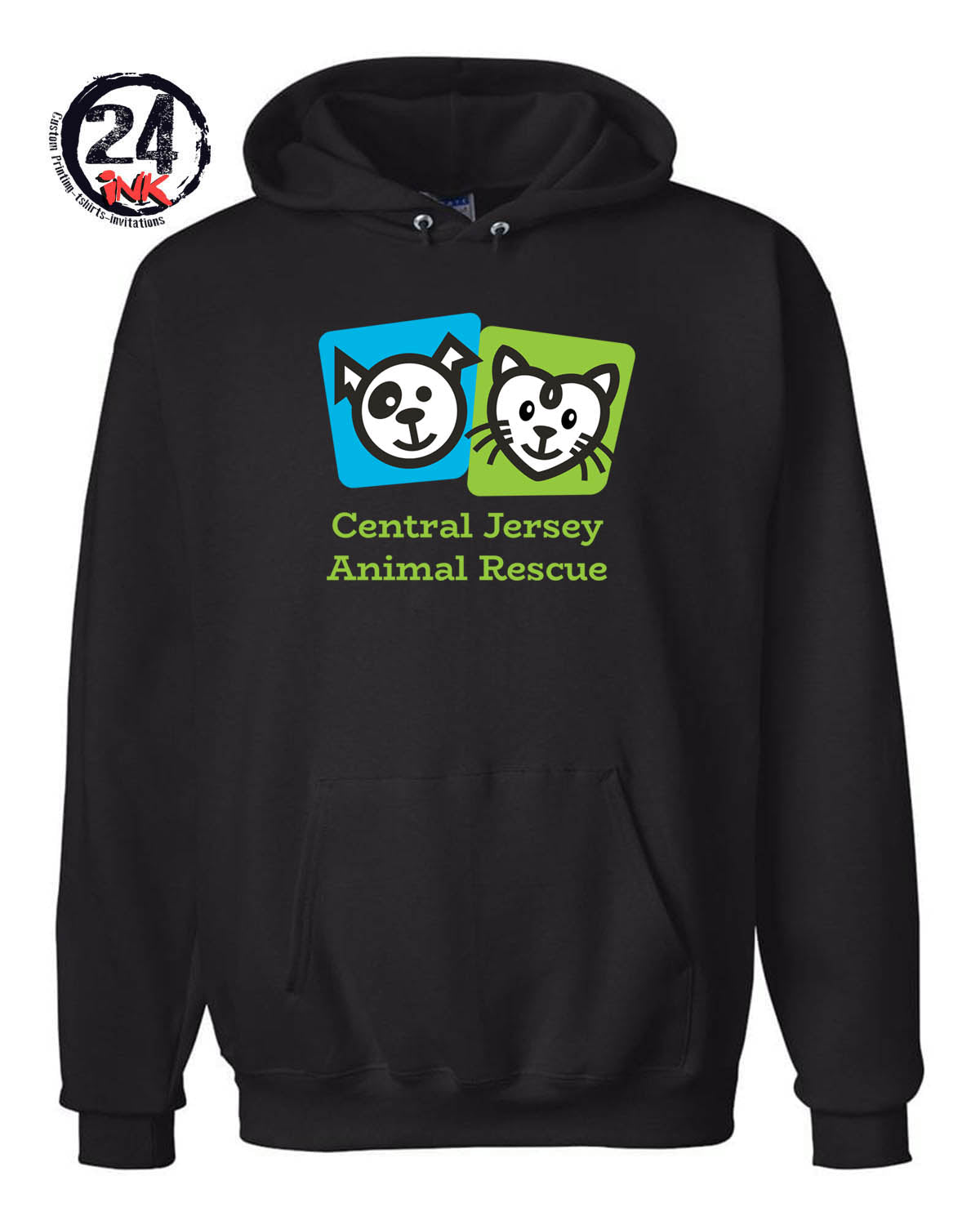 Central Jersey Animal Rescue Logo Hooded Sweatshirt