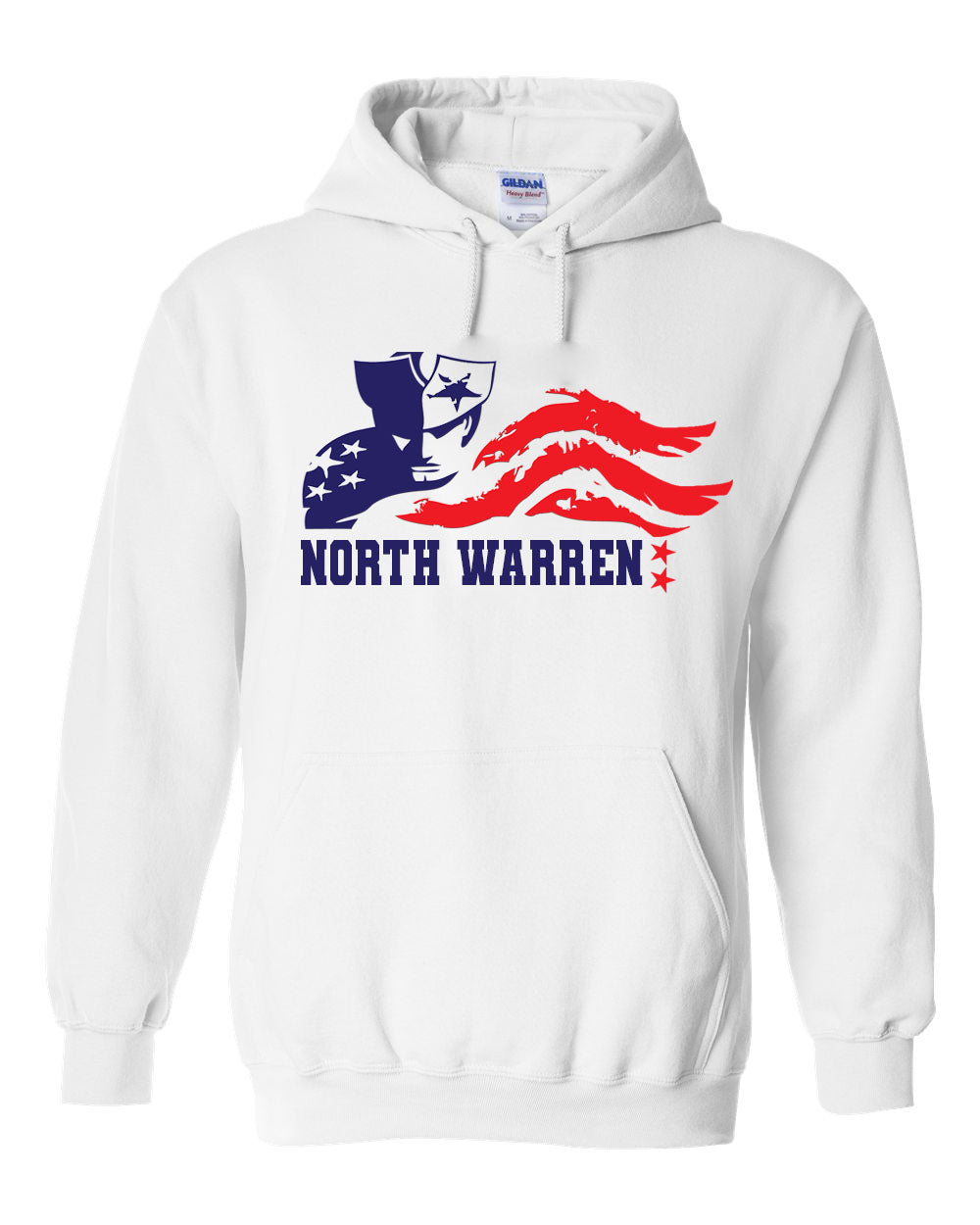 Patriots Distressed Logo Hooded Sweatshirt