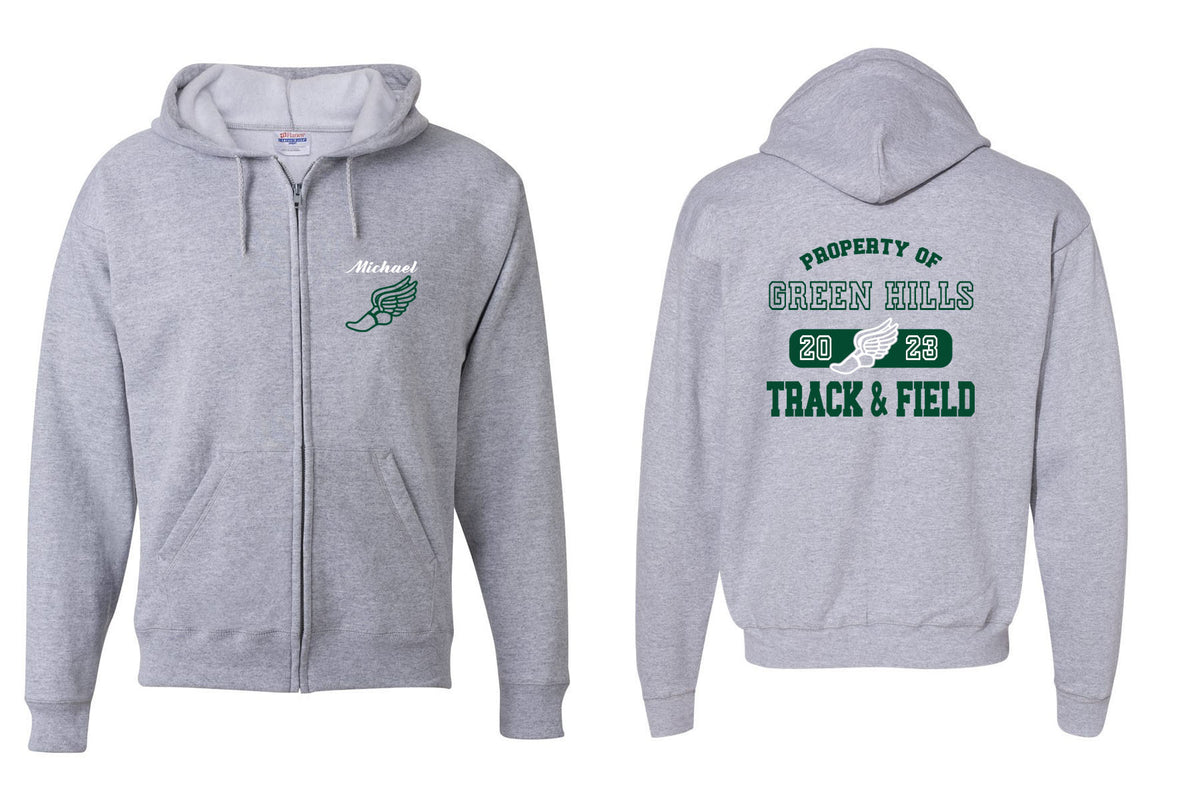 Green Hills Track design 4 Zip up Sweatshirt