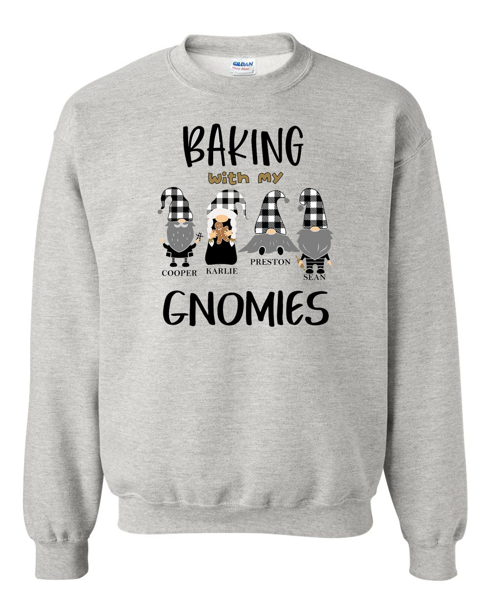 Baking with my Gnomies non hooded sweatshirt