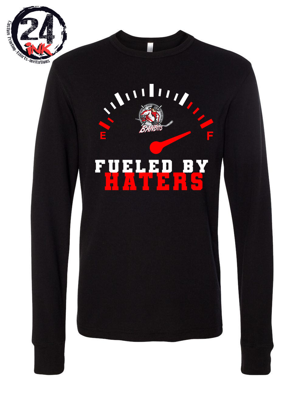 Fueled by Haters Shirt, Your Team Logo, Hockey
