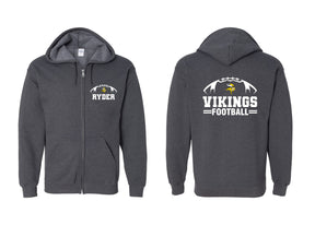 Vernon Football design 2 Zip up Sweatshirt