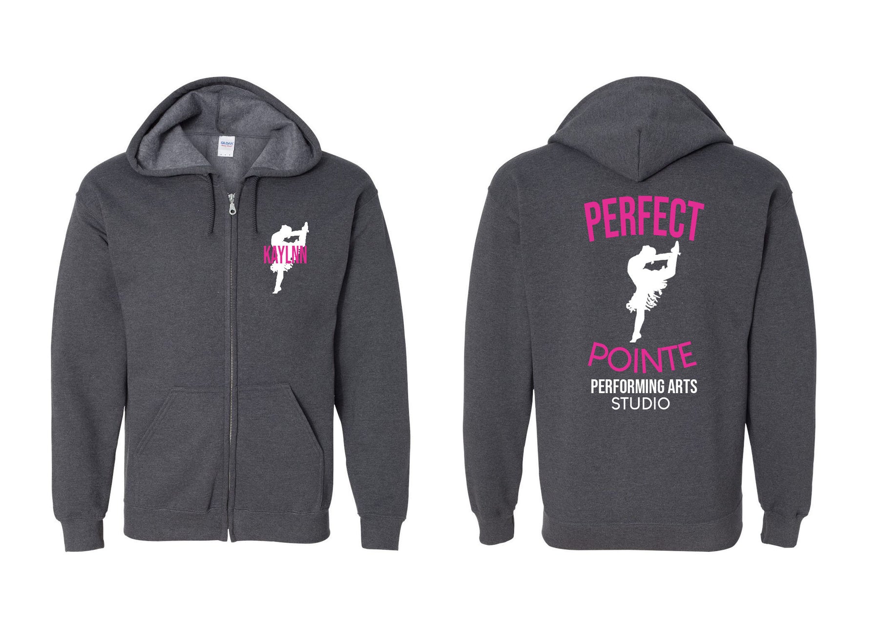 Perfect Pointe Design 8 Zip up Sweatshirt