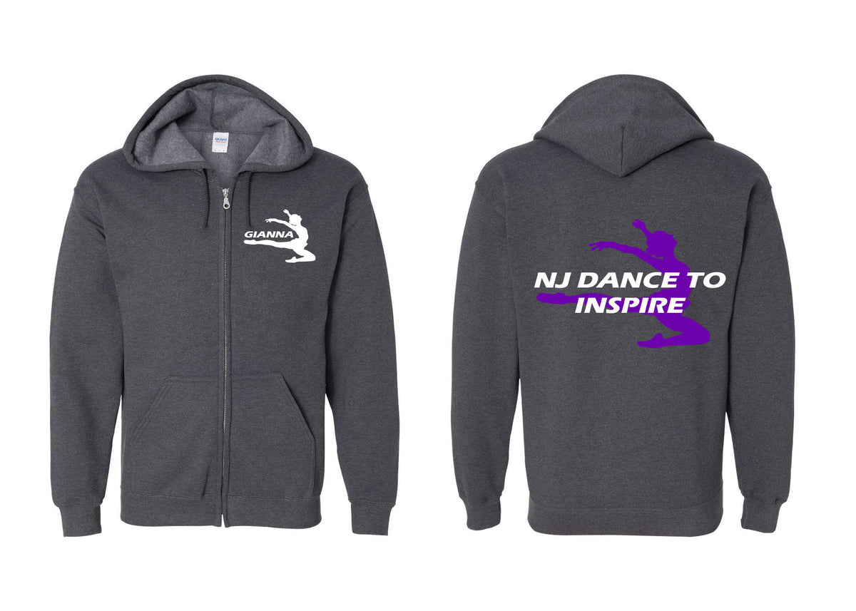 NJ Dance design 1 Zip up Sweatshirt