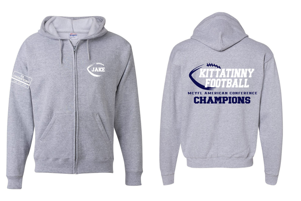 Kittatinny Football Champs Zip up Sweatshirt