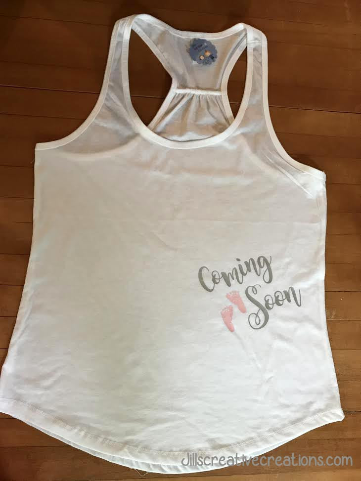 Coming Soon, Pregnancy Announcement Tank