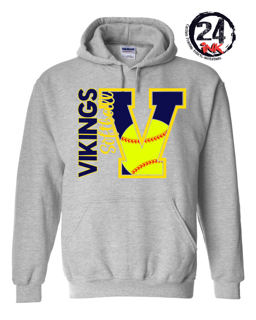 Softball Vikings Hooded Sweatshirt