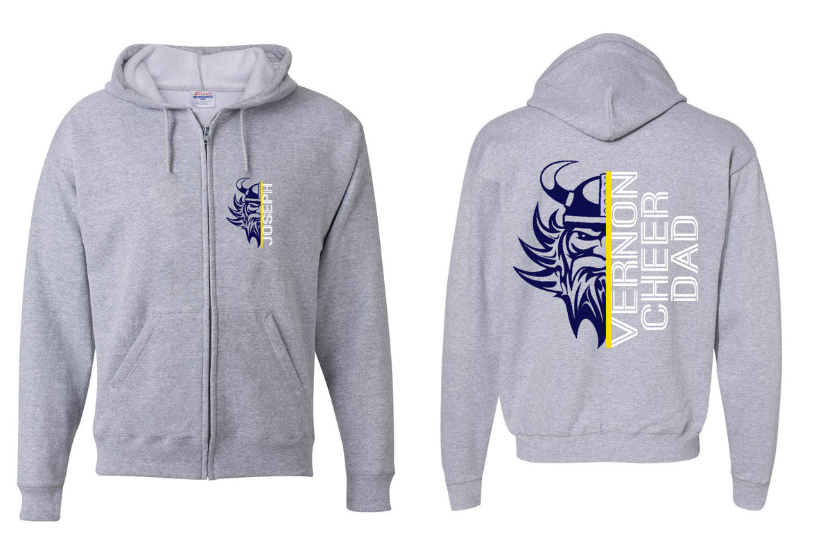 Vikings Cheer design 10 Zip up Sweatshirt
