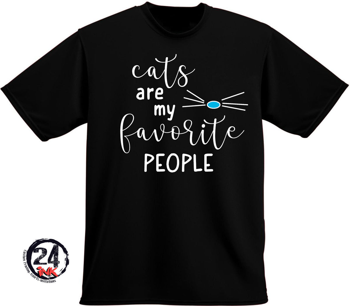 Cats are my favorite people t-shirt