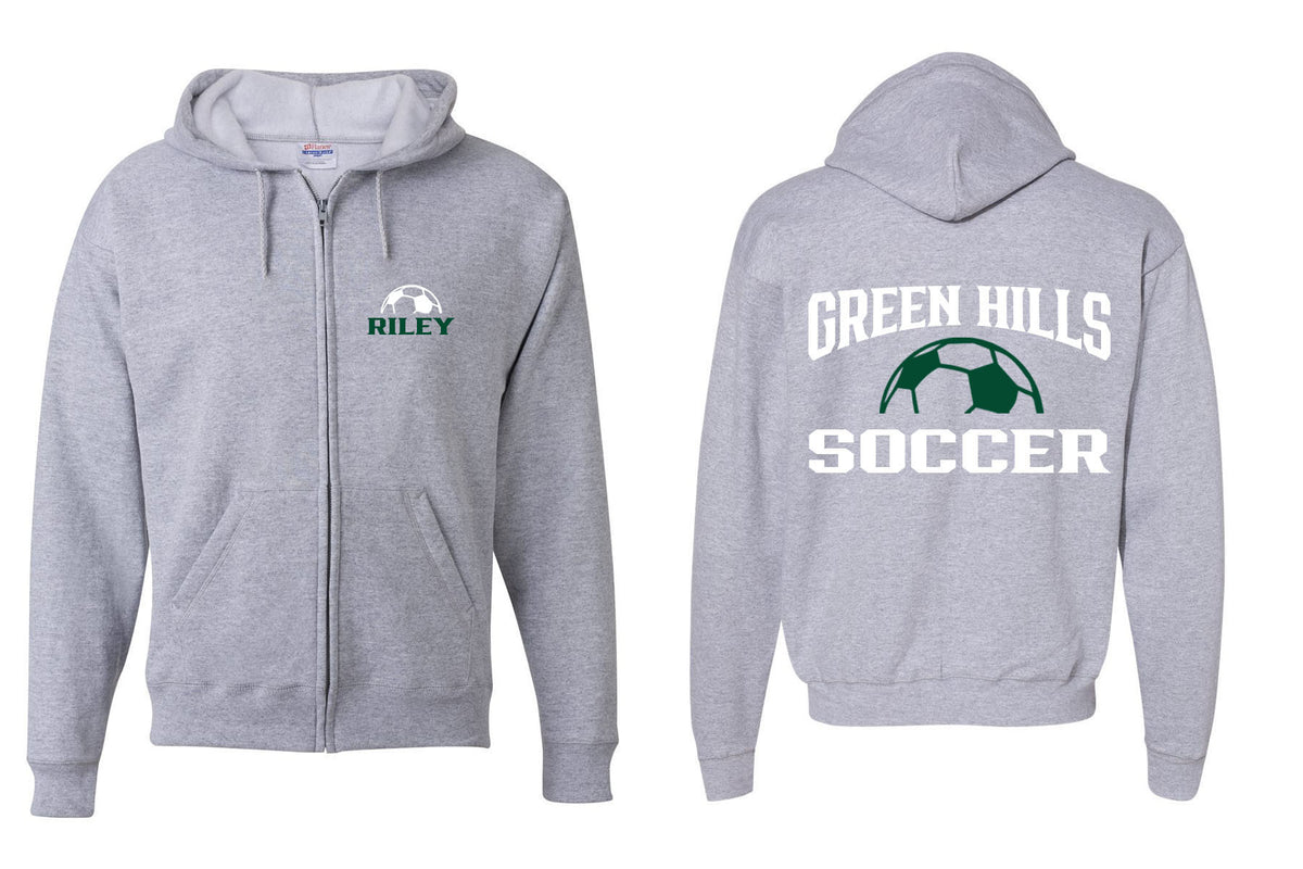 Green Hills Soccer design 1 Zip up Sweatshirt