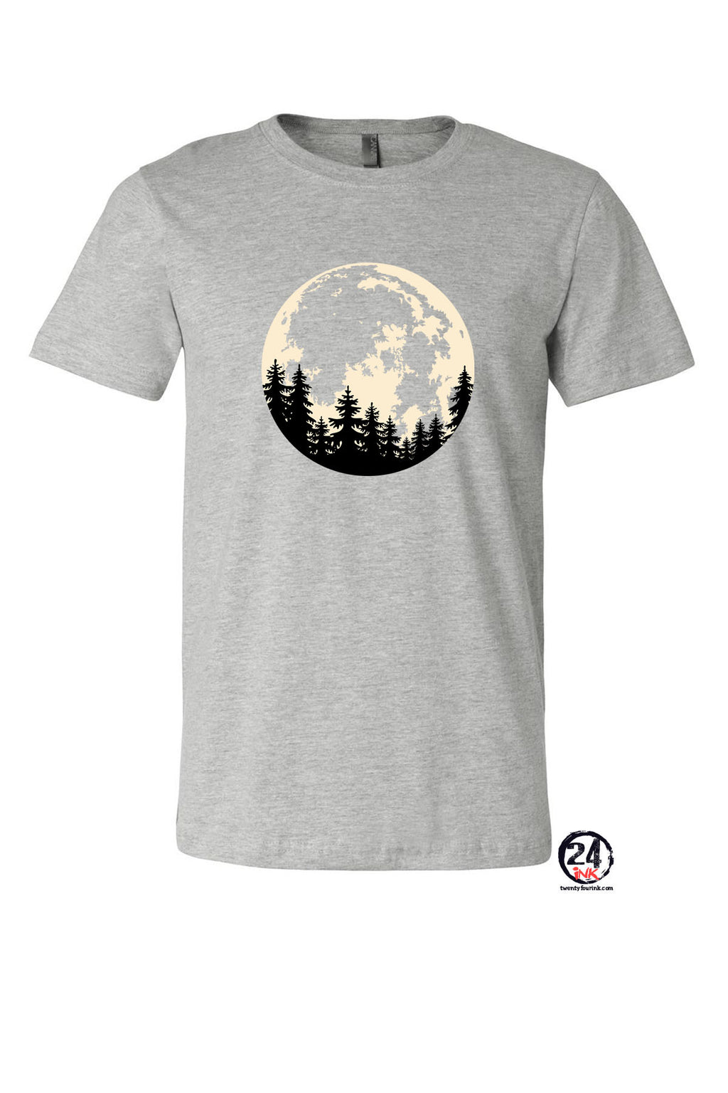 [NEON MOON] ILLUST PATTERN T-SHIRT 2カラー + FREE OMAKE Bright Abstract Mens Graphic T-shirt Unisex Tee All Over