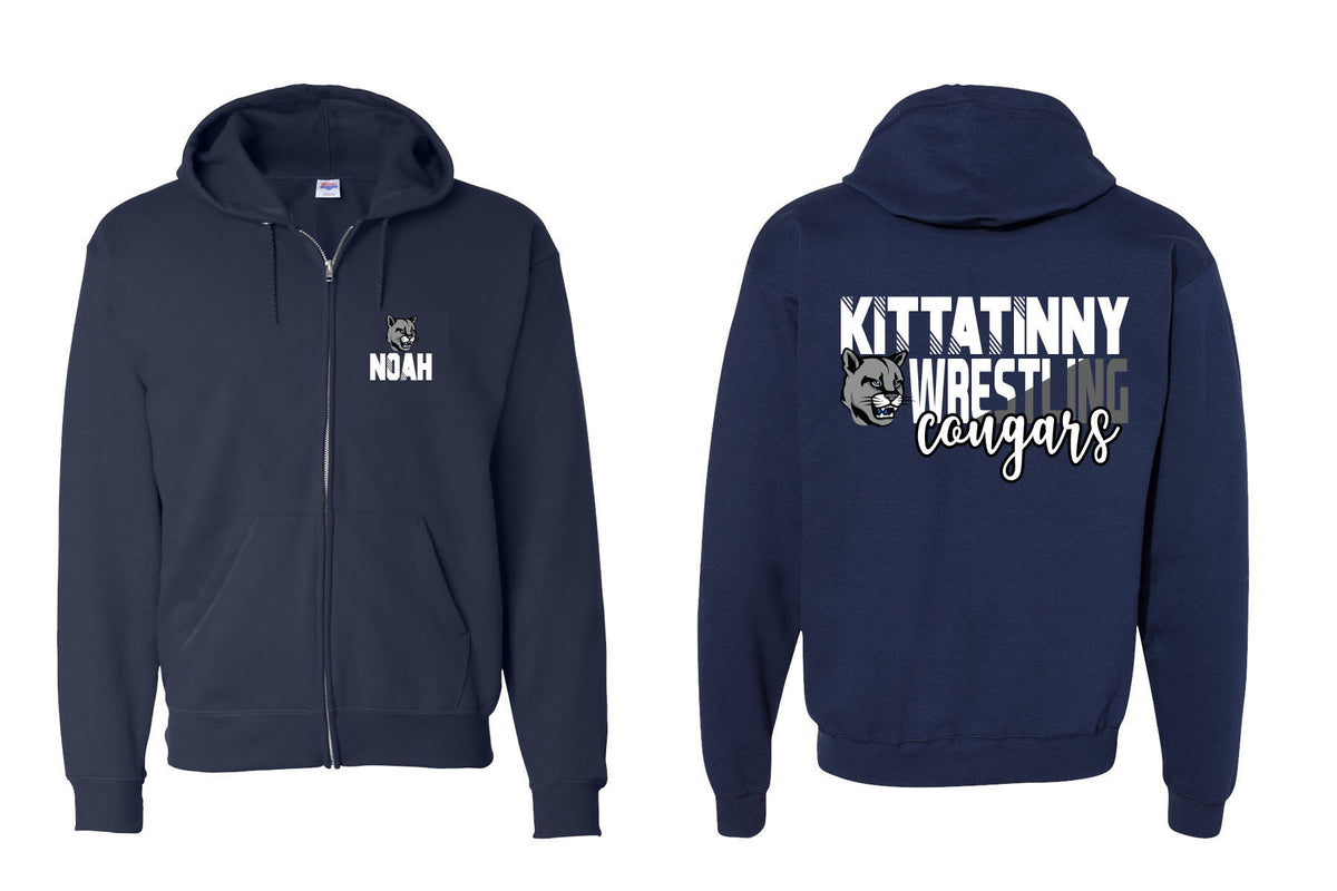 Kittatinny Wrestling Design 4 Zip up Sweatshirt