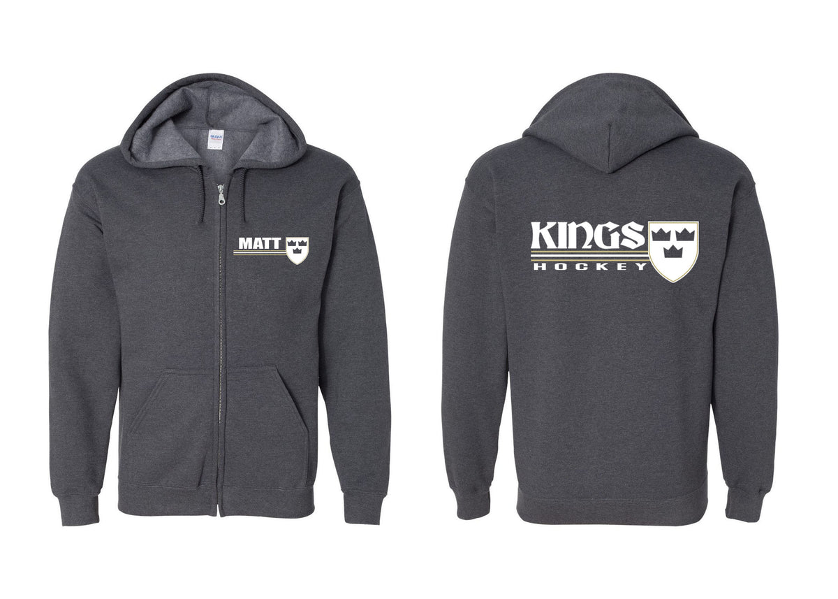 Kings Hockey Design 3 Zip up Sweatshirt