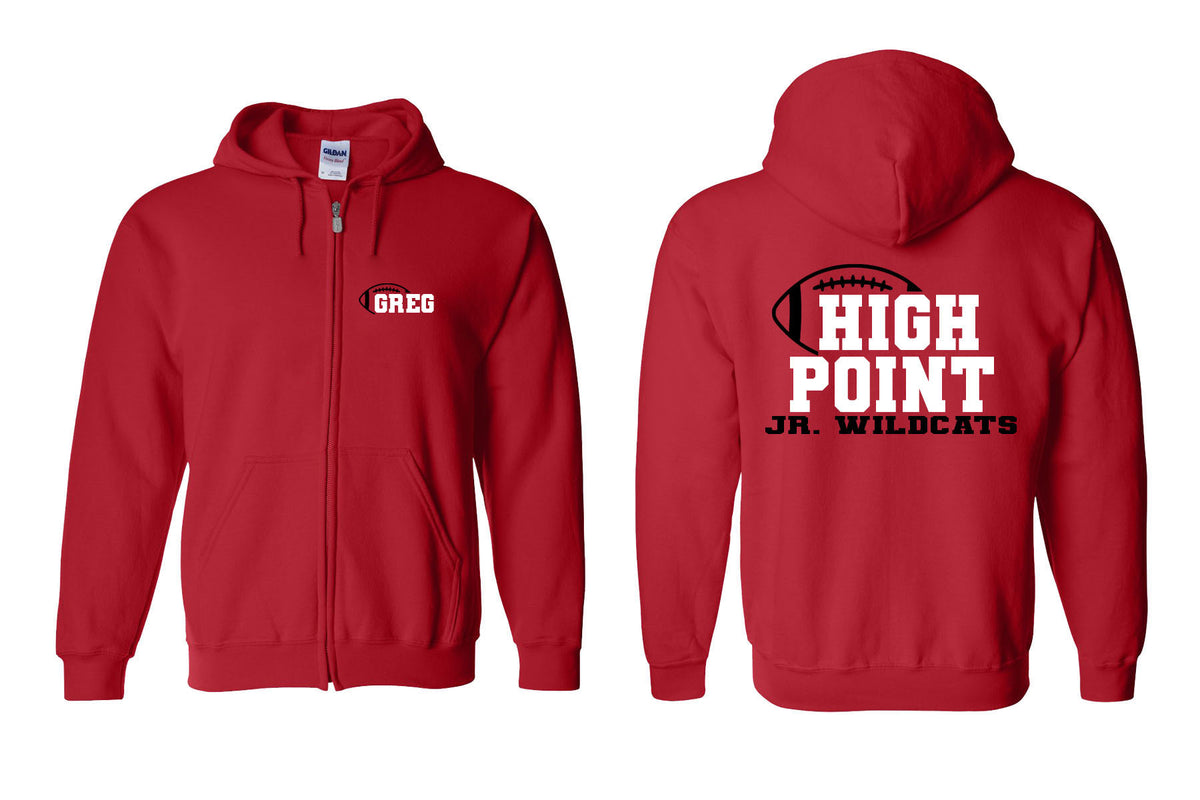 High Point Football design 2 Zip up Sweatshirt