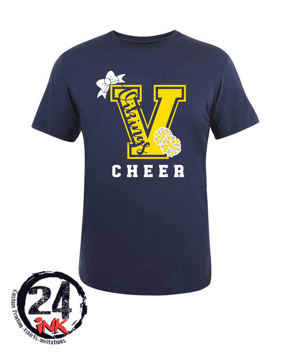 Big V Cheer Bow T-shirt