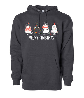 Meowy Christmas Hooded Sweatshirt