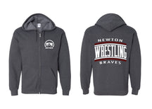 Newton Wrestling design 2 Zip up Sweatshirt