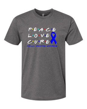 Cyclic Vomiting Syndrome peace love cure Awareness T- Shirt