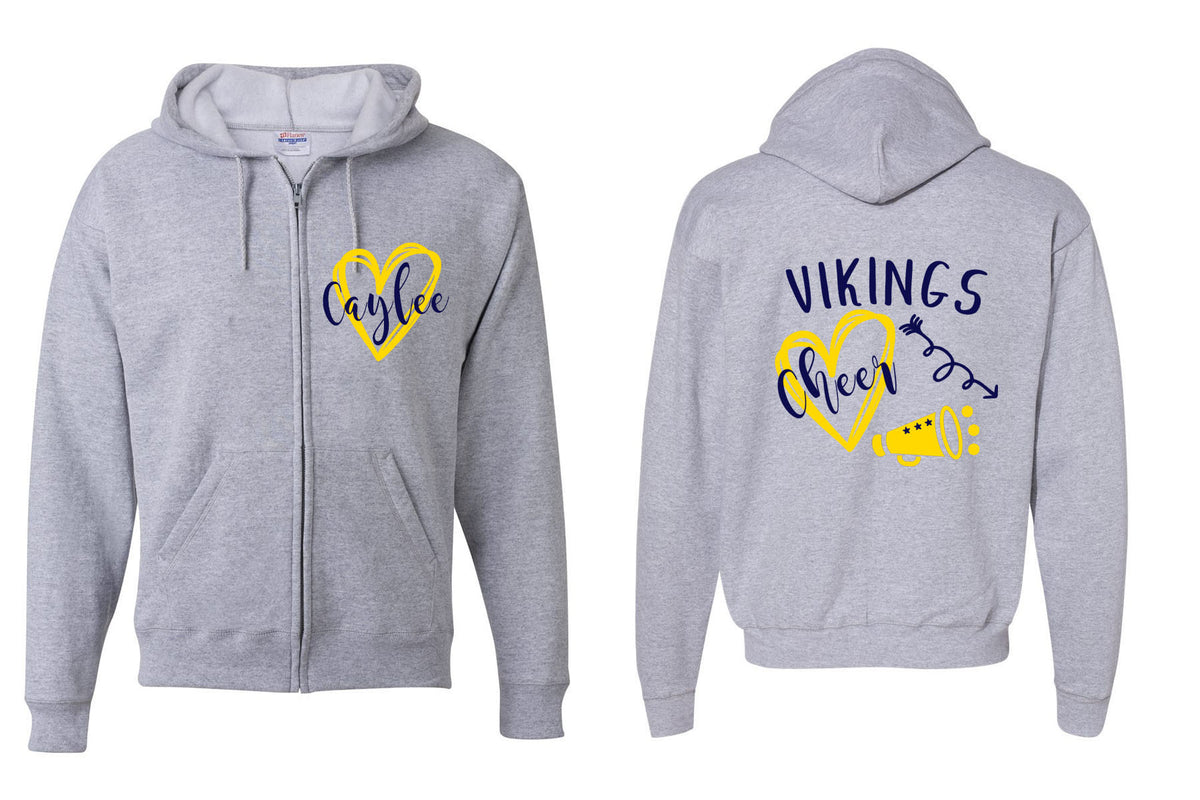 Vikings Cheer design 3 Zip up Sweatshirt
