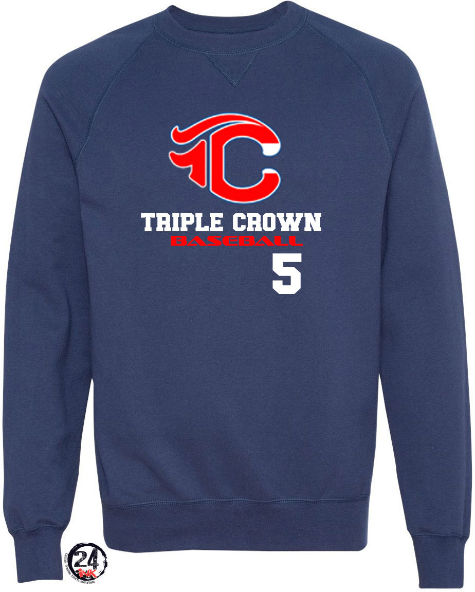 Triple Crown Number non hooded sweatshirt