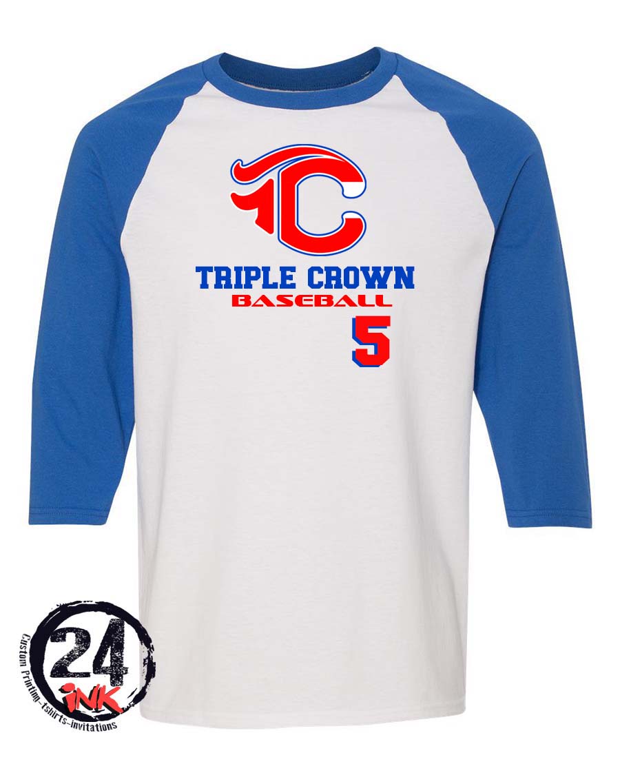 Triple Crown Number raglan shirt