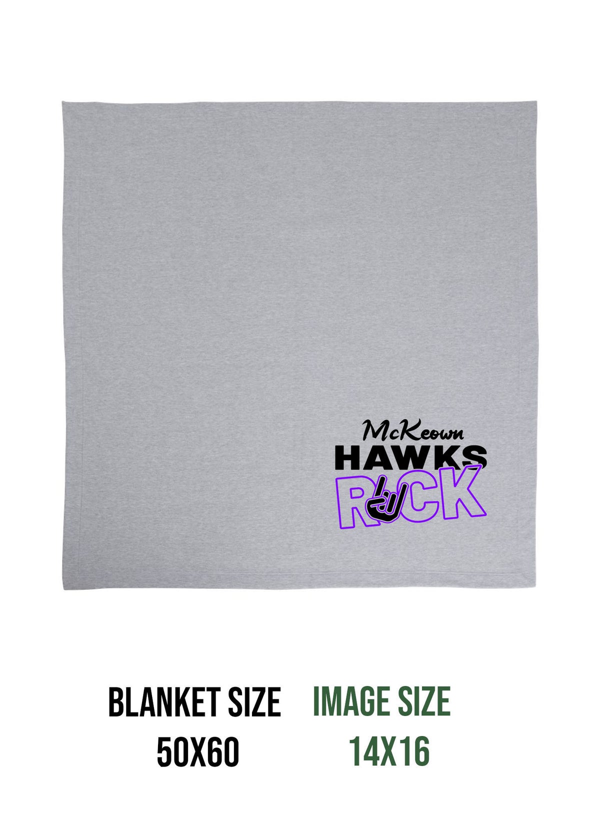 McKeown Hawks Rock Blanket