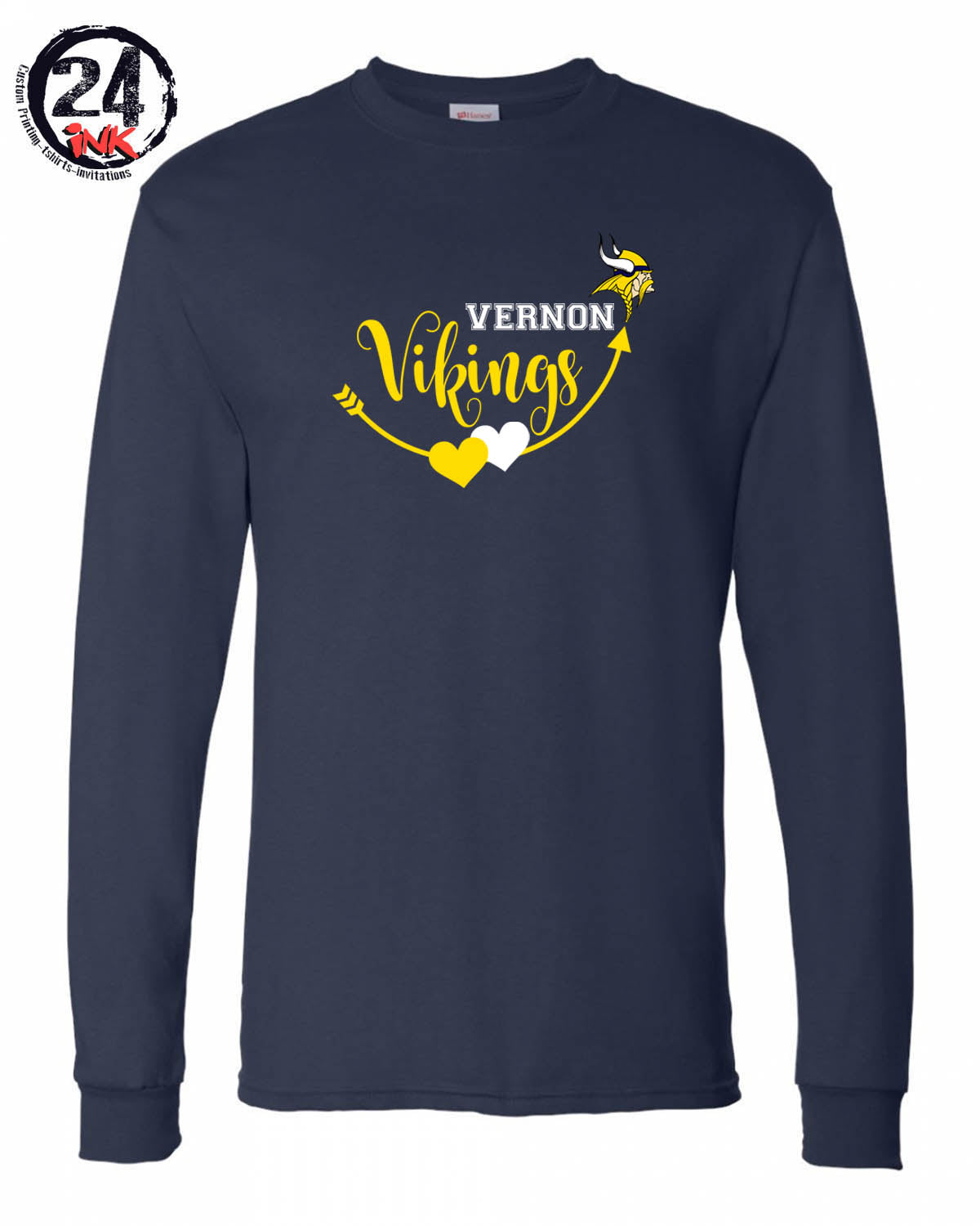 Vernon Hearts Long Sleeve Shirt