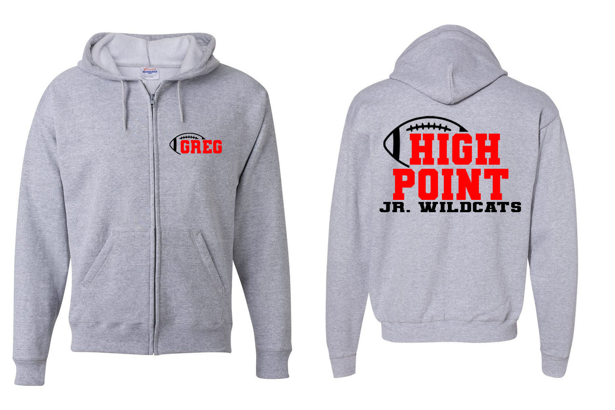 High Point Football design 2 Zip up Sweatshirt